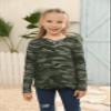 simtuor Girls Camouflage Long Sleeve Shirts V Neck Criss Cross Tops Kids Casual Loose Soft Blouse T-Shirt 4-13 Years view 3