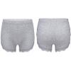 Oyolan Kids Girls Casual Lace Ruffle Hem Knitting Safety Pants Bike Short Breathable Candy Color Shorts Bottom Grey 5-6 Years view 1