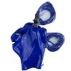 Yilen Latex Hood mask Holiday Rubber Full Face Mask Open Eyes with Double Ponytail with Wigs Latex Mask (XL, Dark blue-black trim-no wigs) view 2
