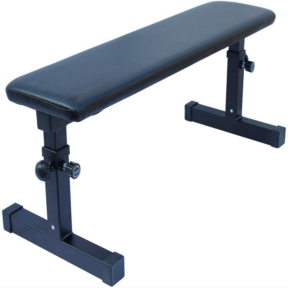 Flat Weight Bench for Strength Training Bench Press 5 Levels Adjustable 43.3 Inches Long Workout Benches for Home Gym 440lb Weight Capacity
