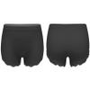 Oyolan Kids Girls Casual Lace Ruffle Hem Knitting Safety Pants Bike Short Breathable Candy Color Shorts Bottom Black 5-6 Years view 1