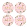 50 Count of 2" Round A Little Butterfly is On The Way Stickers Butterfly Stickers for Baby Shower Party Girls Birthday Party view 1
