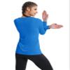 MAGCOMSEN SPF Shirts for Women Long Sleeve Sun Protection Moisture Wicking Shirts V Neck Going Out Tops Blue Green, XL view 2