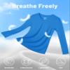 MAGCOMSEN SPF Shirts for Women Long Sleeve Sun Protection Moisture Wicking Shirts V Neck Going Out Tops Blue Green, XL view 4