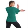 MAGCOMSEN SPF Shirts for Women Long Sleeve Workout Tops V-Neck UPF 50+ UV Sun Shirt Quick Dry Tees Swim Tops Emerald Green L view 2