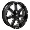 REV Wheels 885M-2907312 885 Series- 20x9-4.53 bs - 5x5/5x127 -Black/Machine Lip view 1