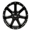 REV Wheels 885M-2907312 885 Series- 20x9-4.53 bs - 5x5/5x127 -Black/Machine Lip view 2