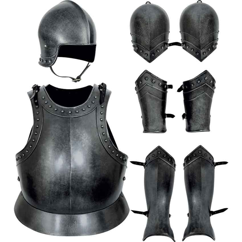 ARTIZANSTORE Medieval Knight Dark Sentinel Suit of Armour Decorative Armor Wearable Halloween Costume