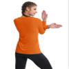 MAGCOMSEN Rashguard Tops for Women Dry Fit Long Sleeve Top UPF 50+ Sun Protection Breathable UV Shirts Dark Orange, XL view 2