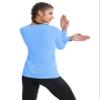 MAGCOMSEN UPF 50+ Vneck T-Shirts for Women Sun Protection Quick Dry Long Sleeve Shirts Lightweight Athletic Tops Blue, S view 2