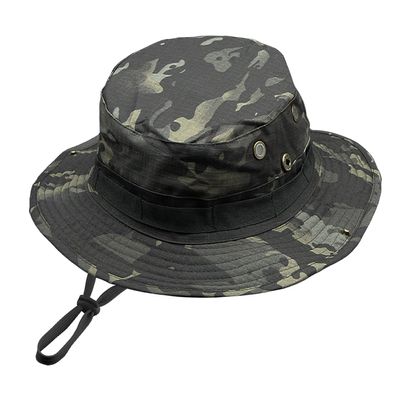 Camo Boonie Hat for Men Women, Military Tactical Wide Brim Bucket Hats, UPF50+ Jungle Sun Hats for Fishing Hunting Safari