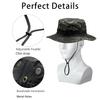 Camo Boonie Hat for Men Women, Military Tactical Wide Brim Bucket Hats, UPF50+ Jungle Sun Hats for Fishing Hunting Safari view 4