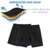 Cozople Boys Black Swim Trunks Size 8 Quick Dry UPF Beach Boards Shorts Summer Beach Surf Bathing Shorts with Boxer Brief Liner Swimwear view 4