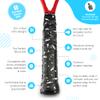 Get A Grip - Custom Tennis Racket Grip Tape - Anti-Slip/Quick-Drying Tennis Overgrips - Precut Badminton Racket Grip with Finishing Tape (Charged Up (Black), 1 Grip) view 2