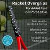 Get A Grip - Custom Tennis Racket Grip Tape - Anti-Slip/Quick-Drying Tennis Overgrips - Precut Badminton Racket Grip with Finishing Tape (Charged Up (Black), 1 Grip) view 3