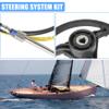 WFLNHB 10FT Boat Rotary Steering System Outboard Kit SS13710 Marine with Wheel view 2