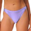 Manyakai Women Glossy Low Rise Bikini Briefs Lingerie Thongs Hipster Elastic Waistband Panties Underwear Purple Large view 1
