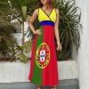Adugen Origei Portugal Flag Sleeveless Dress Dress Ladies Casual Fashion Body Dress for Women L view 3