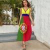 Adugen Origei Portugal Flag Sleeveless Dress Dress Ladies Casual Fashion Body Dress for Women L view 4