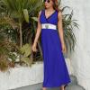 Adugen Origei El Salvador Flag Sleeveless Dress Womens Dresses Summer Dress for Women Casual T-Shirt Dress L view 2