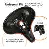 HKMA Bike Seat - Most Comfortable Wide Bike Saddle for Women Men, Soft Memory Foam Oversized Bicycle Seats, Dual Shock Absorbing, Universal Fit view 2
