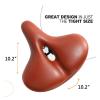 HKMA Bike Seat - Most Comfortable Wide Bike Saddle for Women Men, Soft Memory Foam Oversized Bicycle Seats, Dual Shock Absorbing, Universal Fit view 4