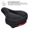 HKMA Comfortable Men Women Bike Seat - Leather Bicycle Saddle Replacement, Dual Shock Absorbing, Waterproof, Universal view 2