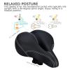 HKMA Comfortable Men Women Bike Seat - Leather Bicycle Saddle Replacement, Dual Shock Absorbing, Waterproof, Universal view 4