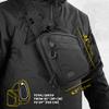 M-Tac Elite Tactical Sling Bag for Men - Crossbody Bag - Concealed Carry Chest Bag - Black Sling Backpack view 2