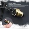 DEWIN Archery Thumb Ring Handmade Brass Leather Finger Guard Adjustable Traditional Thumb Ring Mongolian Finger Protector for Traditional Bow Shooting (Black) view 3