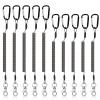 TSV 10PCS Fishing Lanyards, Retractable Fishing Tool Coiled Lanyard with Carabiner Keychain, 2 Sizes Leash Tether for Pliers Kayak view 1