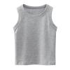 Dkygxwt Toddler Kids Boys Tank Tops Summer Solid Sleeveless Crewneck Vest T Shirts Tops Tee Clothes for Children(Grey,5-6 Years) view 1