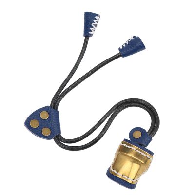DEWIN Leather Archery Thumb Ring, Archery Finger Protector Guard for Traditional Bow Shooting, Suitable for Friends Who Like to Practice Archery(Blue)