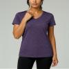 Real Essentials 5 Pack: Women's Dry Fit Short Sleeve V Neck Workout Top - Fitness Pilates Gym Athletic Yoga T-Shirt (Plus Available), Set 14, XXL view 3