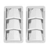 Aramox Boat Louver Vent, Pair Marine Air Vent Cover 3 Slots 210x110mm Rectangle Louver 304 Stainless Steel Universal for Boats view 1