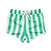 Sisterly Market - Toddler Swim Shorts, Kids/Baby Swimsuit Swimsuit with Stretchy Spandex Liner and Breathable Outer Microfiber Fabric, Baby Boy Bathing Suit Ages 6 to 18 Month, Green Stripes view 1