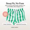 Sisterly Market - Toddler Swim Shorts, Kids/Baby Swimsuit Swimsuit with Stretchy Spandex Liner and Breathable Outer Microfiber Fabric, Baby Boy Bathing Suit Ages 6 to 18 Month, Green Stripes view 3