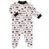 Gerber NFL Boys' 3 Pack Bodysuit Sleep N Play Footie Cap Registry Gift Set, Team Color, 0-3 Months view 2