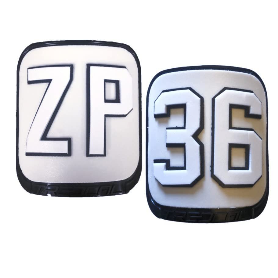 treDCAL Custom Number/Initials Thigh Pads (1/4" x 6" foam)