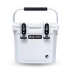 CAMP-ZERO 12 | 12.6 Qt. Premium Cooler with Molded-in Cup Holders and Folding Aluminum Handle (White) view 1