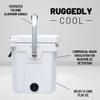 CAMP-ZERO 12 | 12.6 Qt. Premium Cooler with Molded-in Cup Holders and Folding Aluminum Handle (White) view 3