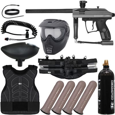 Action Village Kingman Spyder Xtra Light Gunner Paintball Gun Package Kit (Gloss Gun Metal Grey)