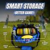 Disc Golf Bag with Removeable Cooler | 13 Disc Capacity with Insulated Cooler for a 6-Pack | 22 disc max | Adjustable Backpack Strap and Shoulder Strap Included (Blue) (DG23BLUE) view 4