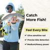 Lunkerhunt Aux Spinning Reel Combo | Medium Heavy Spinning Rod Combo | Yellow Lightweight Carbon Body | Unique Smooth Reel with Comfortable Handle | Easy to Use for All Anglers (Right/Left) view 3