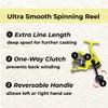 Lunkerhunt Aux Spinning Reel Combo | Medium Heavy Spinning Rod Combo | Yellow Lightweight Carbon Body | Unique Smooth Reel with Comfortable Handle | Easy to Use for All Anglers (Right/Left) view 4