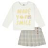 Gerber Baby Girls Toddler 2-Piece Long-Sleeve Tee & Pleated Skirt Set, Smile Plaid, 18 Months view 1