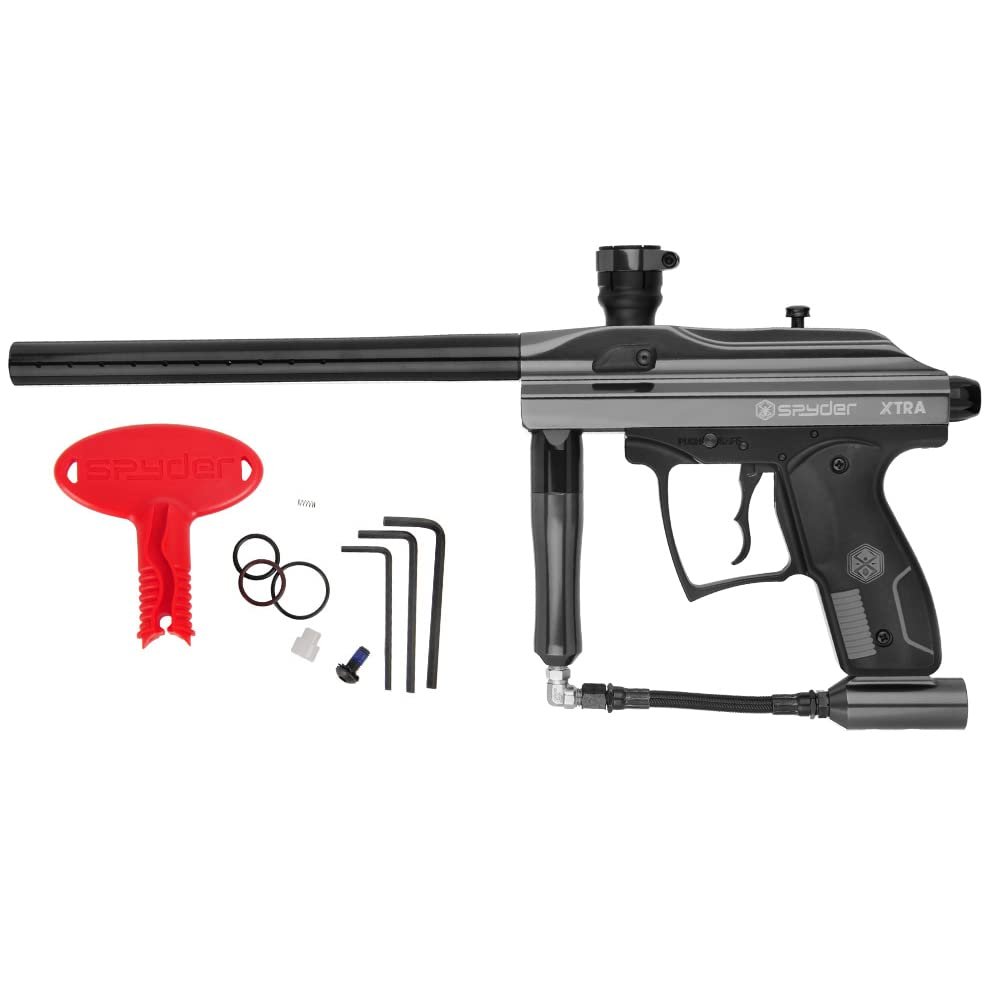 Kingman Spyder Xtra Semi-Auto Paintball Gun (Gloss Gun Metal Grey)