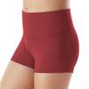 Liakada Girls' High-Waisted Athletic Shorts - Dance, Gymnastics & Cheer Practice Shorts with Free Scrunchie Merlot view 3