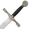 Medieval Warrior Knights Templar Long Sword with Sheath Steel Guard, Leather Wrapped Handle (Excalibur) view 4