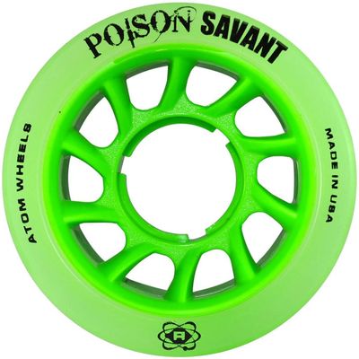 Atom Skates Poison Savant Skate Wheels Green 8pk